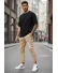 Pantaloni de trening bej conici 172 15-3